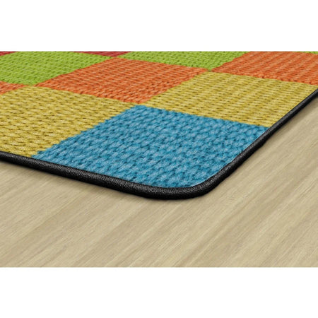 Flagship Carpets Basketweave Blocks Class Rug - 72’’x100.80’’ Rectangle Floor - Rugs & Mats