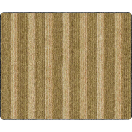 Flagship Carpets Basketweave Stripes Classroom Rug - Natural Nylon - Rugs & Mats