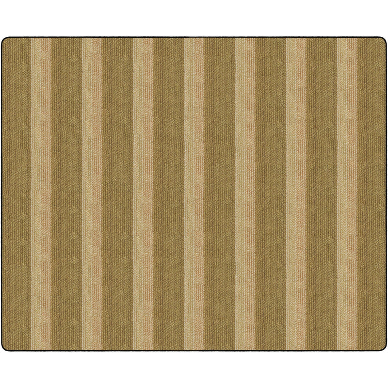 Flagship Carpets Basketweave Stripes Classroom Rug - Natural Nylon - Rugs & Mats