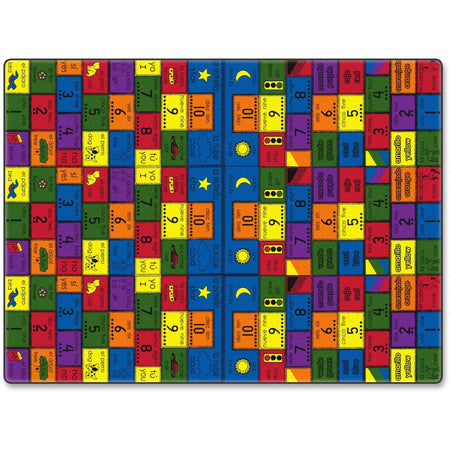 Flagship Carpets Bilingual Rug: 108x72’’ Rectangle Multicolor Nylon - Rugs & Mats
