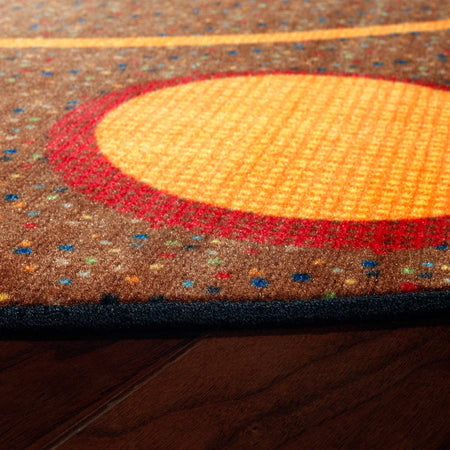 Flagship Carpets Calm Sitting Spots Oval Rug - Classic Multicolor Nylon - Rugs & Mats