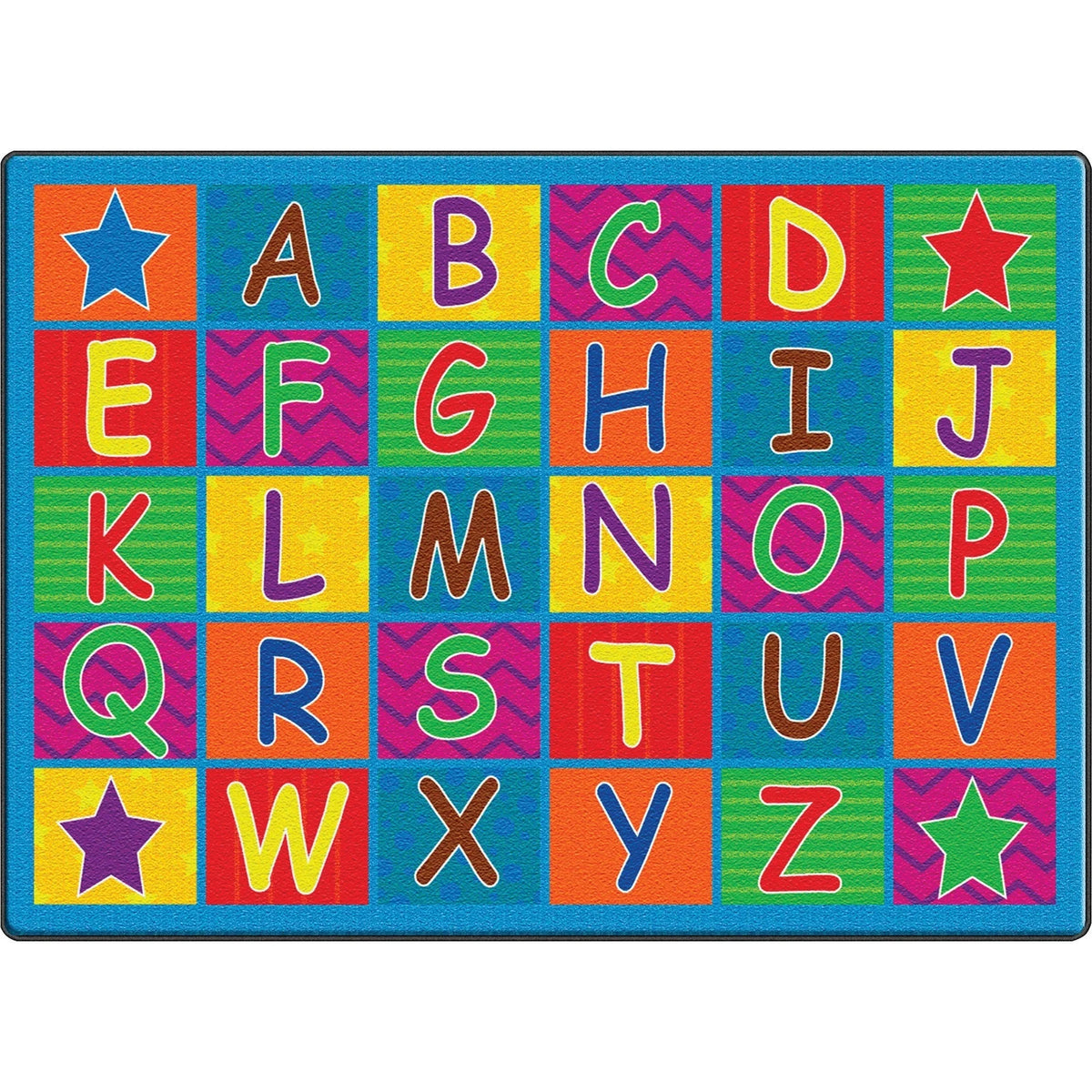 Flagship Carpets Cheerful Alphabet Classroom Rug - Educational Multicolor - Rugs & Mats