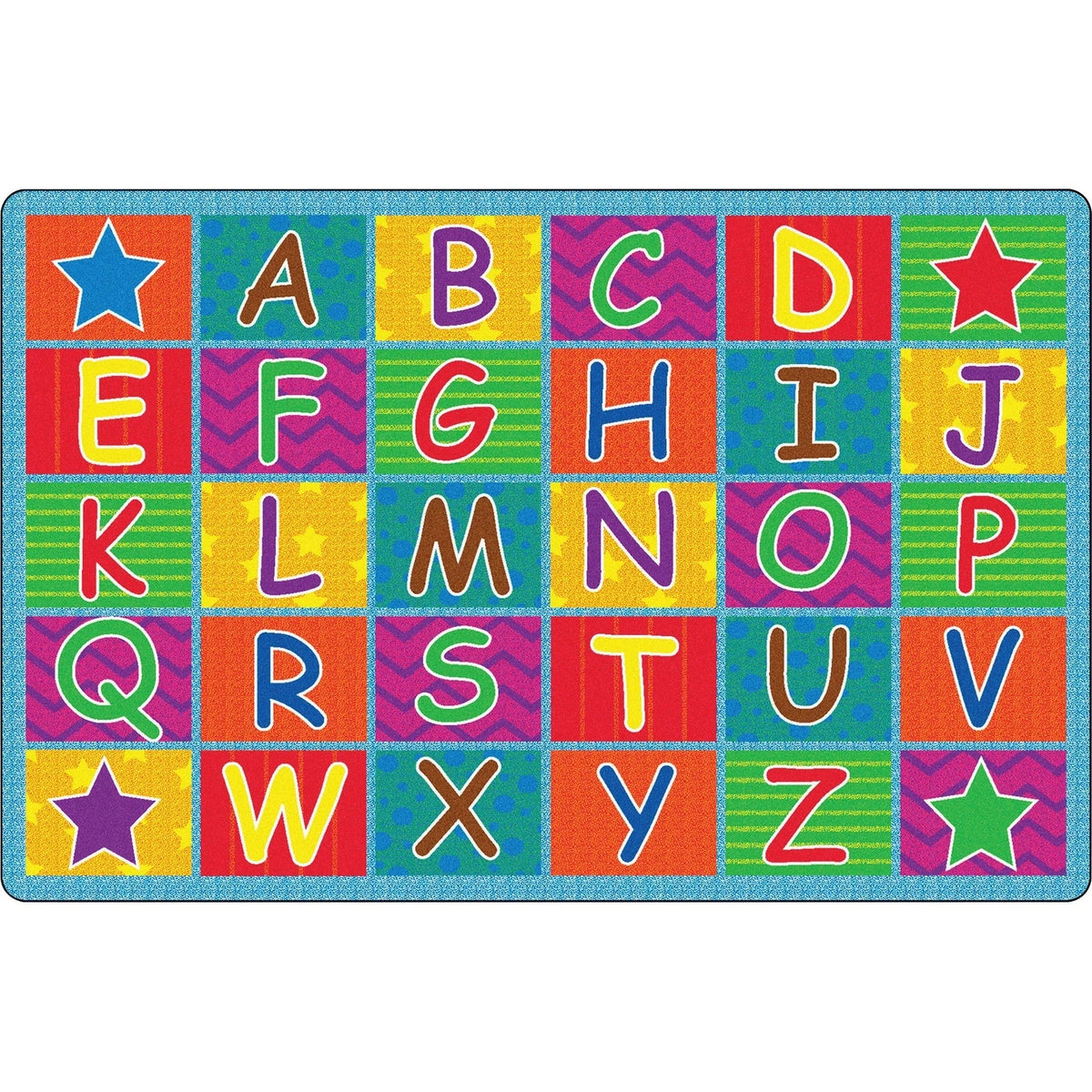 Flagship Carpets Cheerful Alphabet Classroom Rug - Educational Area - Multicolor - Rugs & Mats