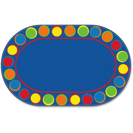 Flagship Carpets Cheerful Sitting Spots Oval Rug - Classic Multicolor Design - Rugs & Mats