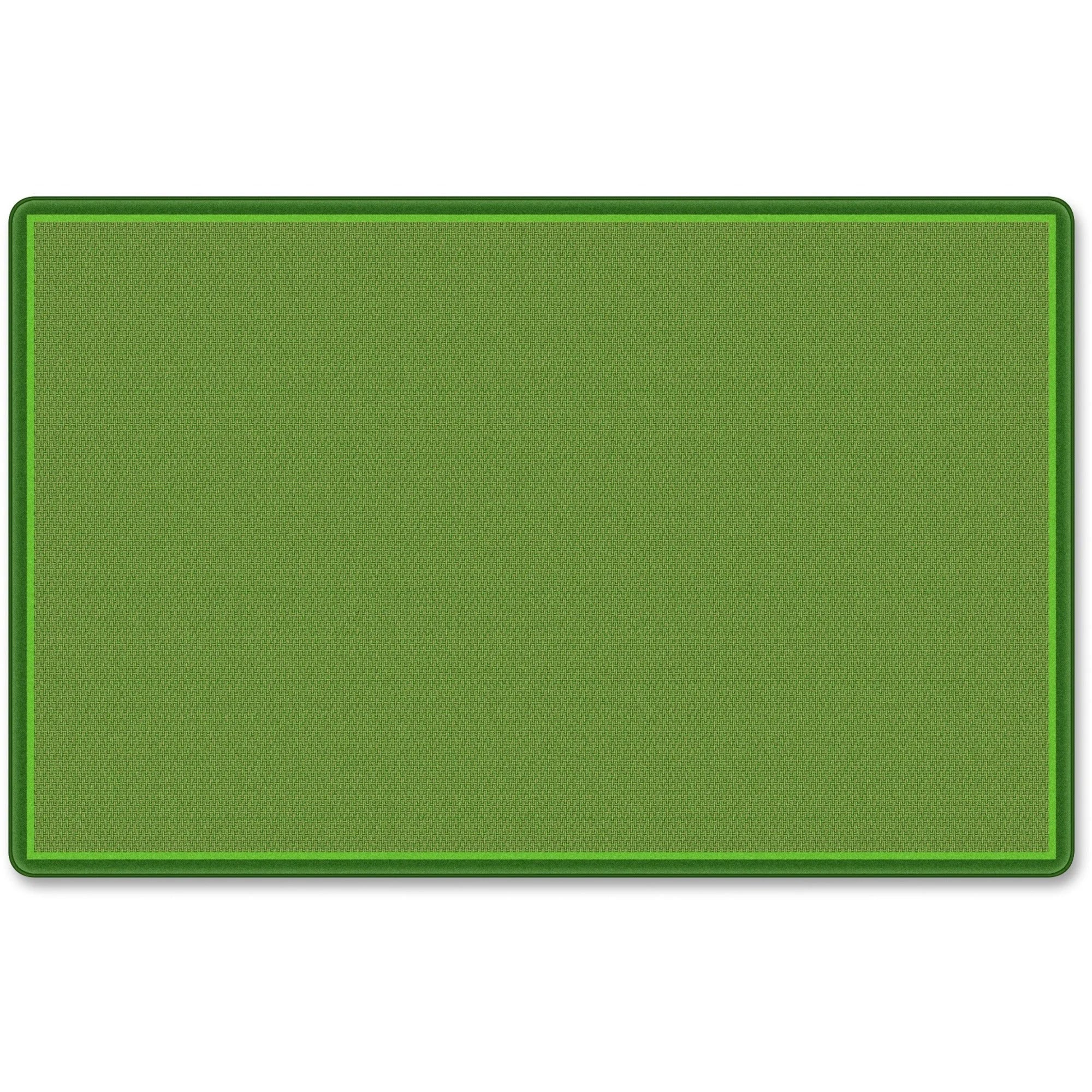 Flagship Carpets Classic All-Over Weave Solid Color Rug - Green - Rugs & Mats