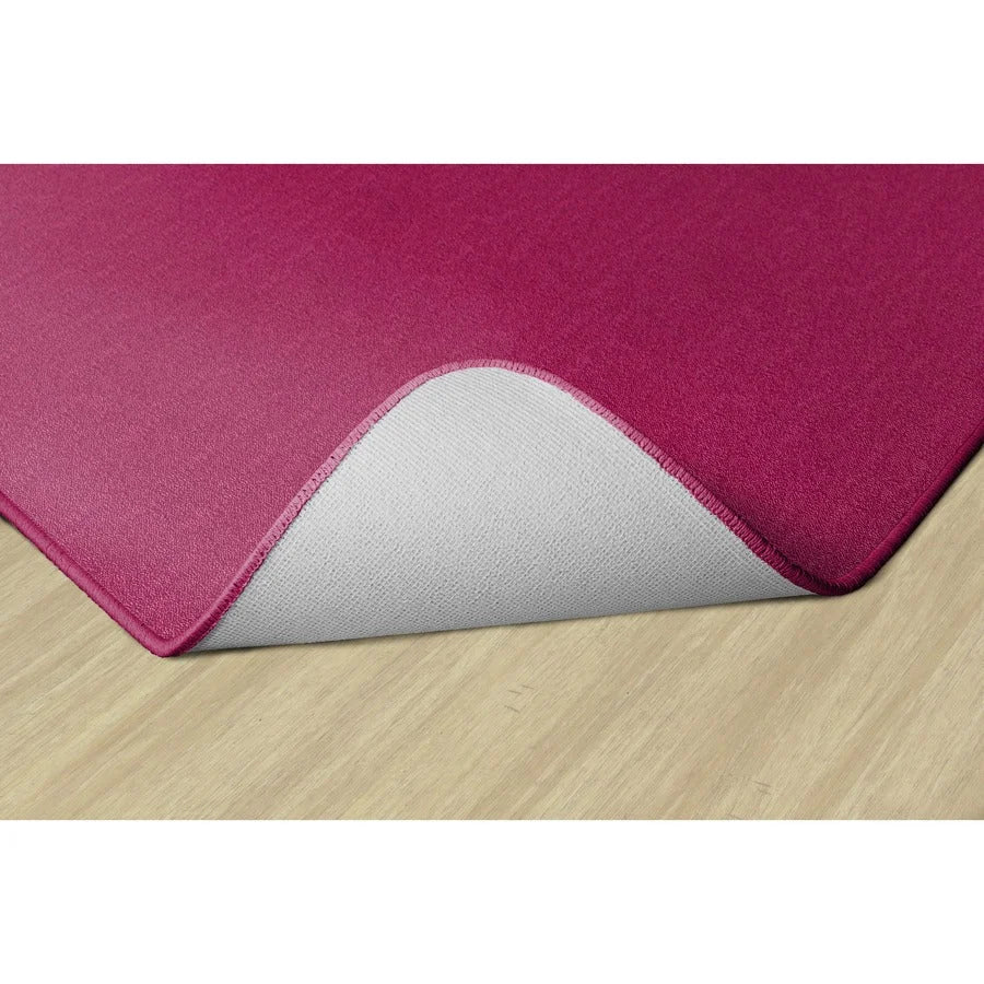 Flagship Carpets Classic Solid Color 12’ Rectangle Rug - Cranberry Nylon - Rugs & Mats