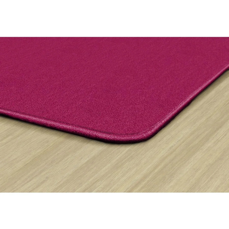 Flagship Carpets Classic Solid Color 12’ Square Rug - Cranberry Nylon - Rugs & Mats