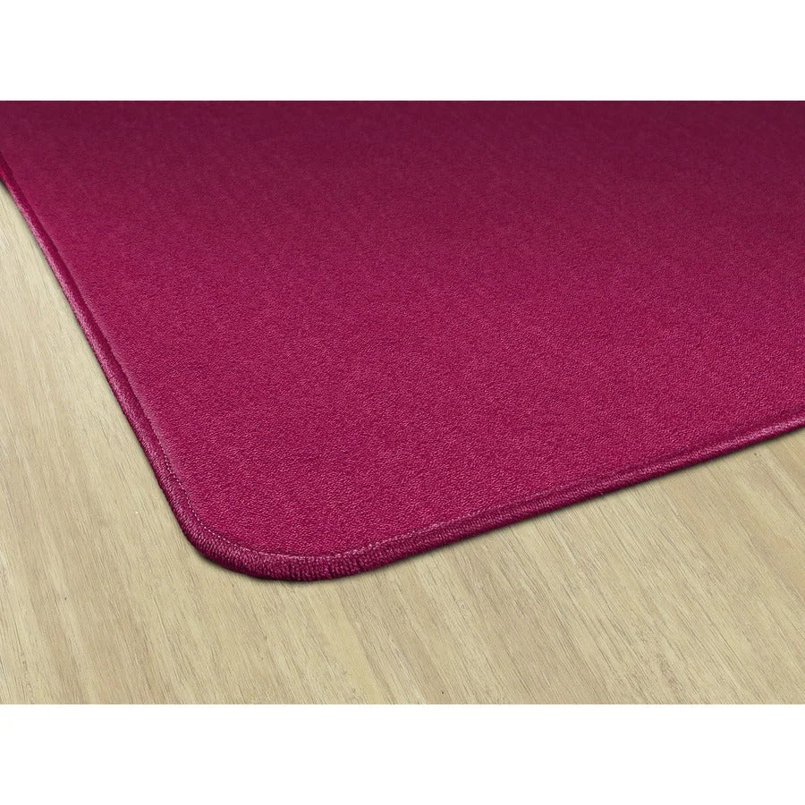 Flagship Carpets Classic Solid Color 12’ Square Rug - Cranberry Nylon - Rugs & Mats