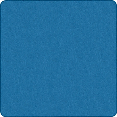 Flagship Carpets Classic Solid Color 12’ Square Rug - Traditional Blue Nylon - Rugs & Mats