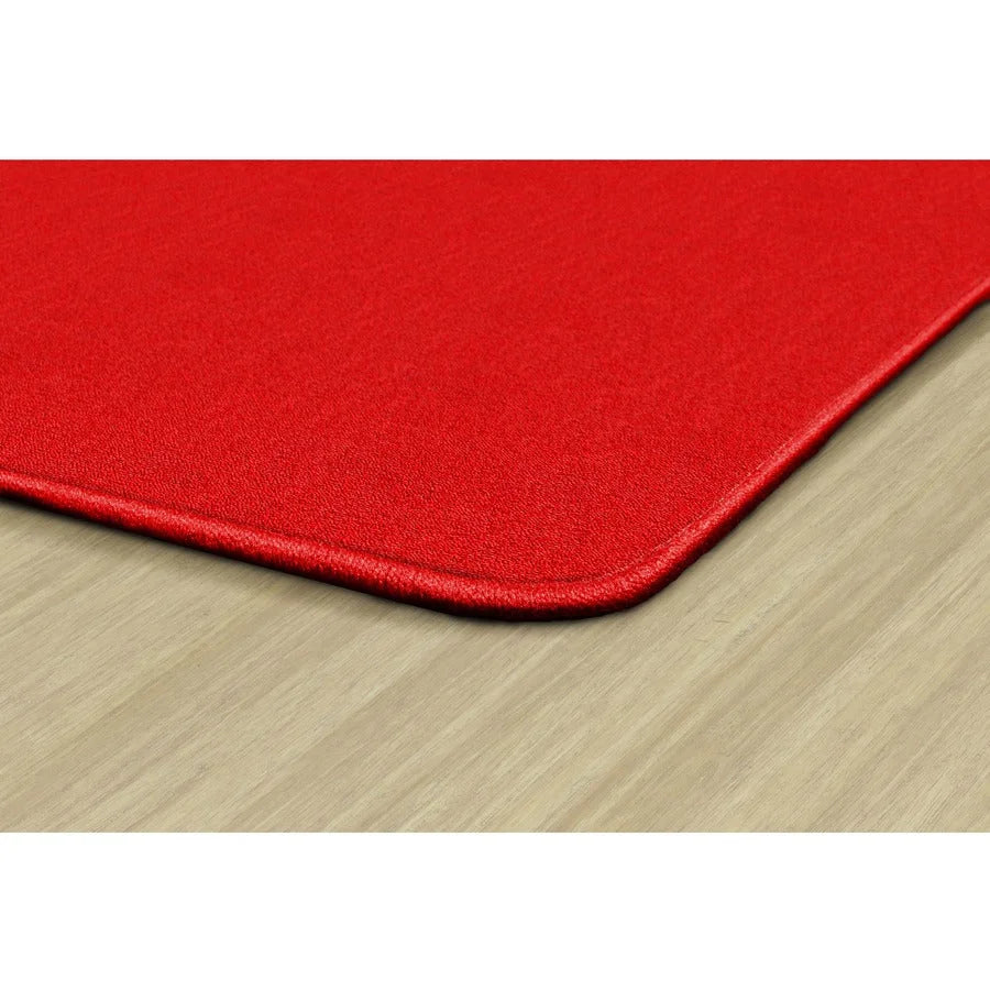 Flagship Carpets Classic Solid Color 12’ Square Rug - Traditional Red Nylon - Rugs & Mats