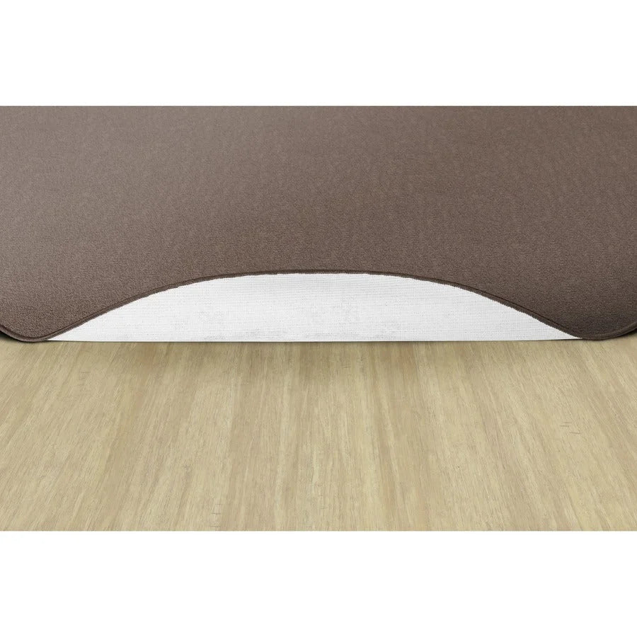 Flagship Carpets Classic Solid Color 6’ Round Rug - Almond Nylon Circle - Rugs & Mats