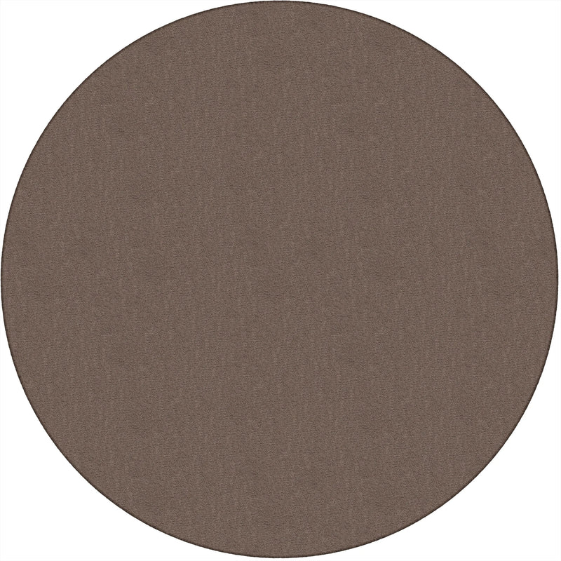 Flagship Carpets Classic Solid Color 6’ Round Rug - Almond Nylon Circle - Rugs & Mats