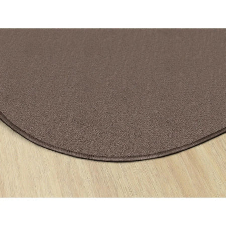 Flagship Carpets Classic Solid Color 6’ Round Rug - Almond Nylon Circle - Rugs & Mats