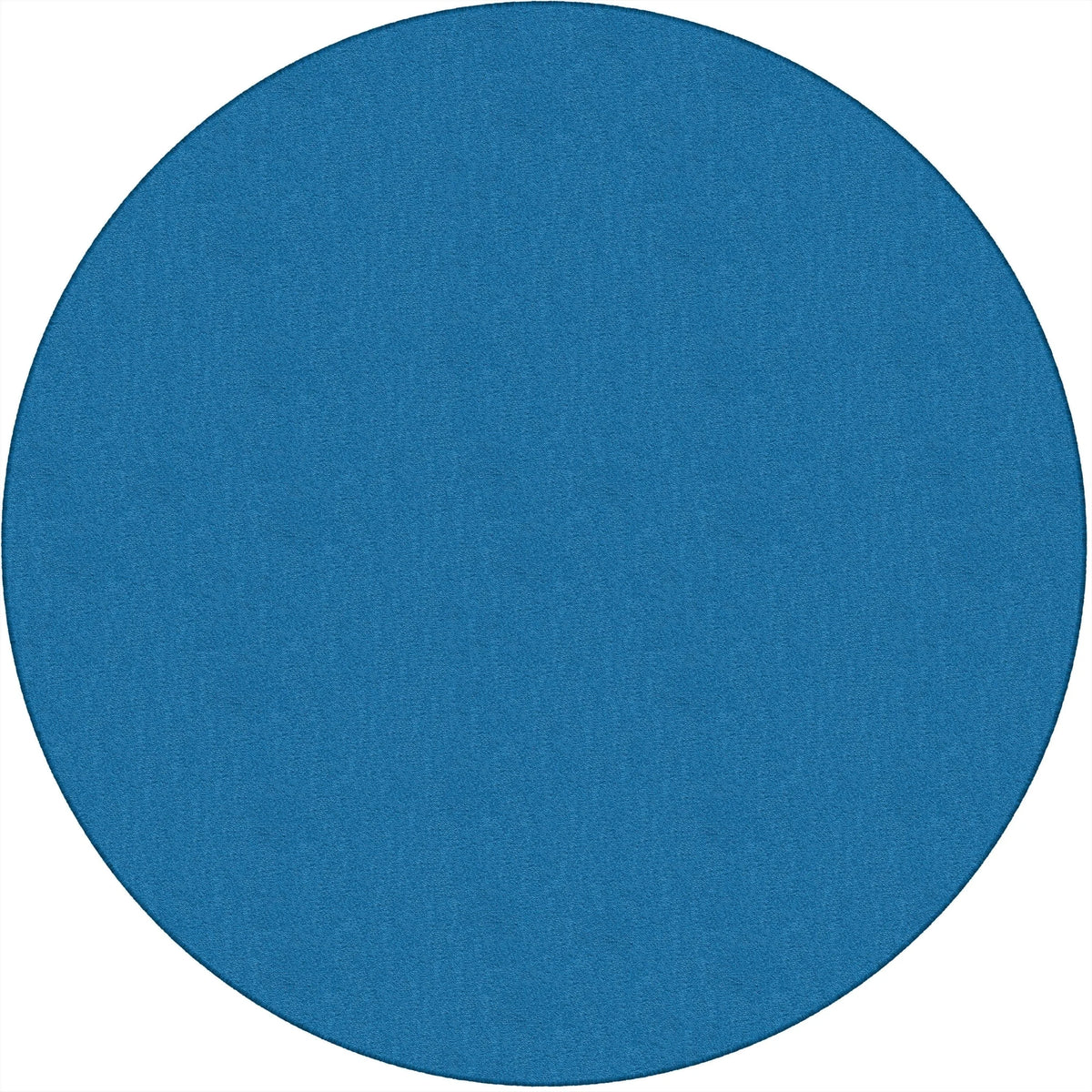 Flagship Carpets Classic Solid Color 6’ Round Rug - Blue Nylon Circle - Rugs & Mats