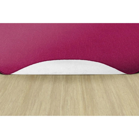 Flagship Carpets Classic Solid Color 6’ Round Rug - Cranberry Nylon Circle - Rugs & Mats