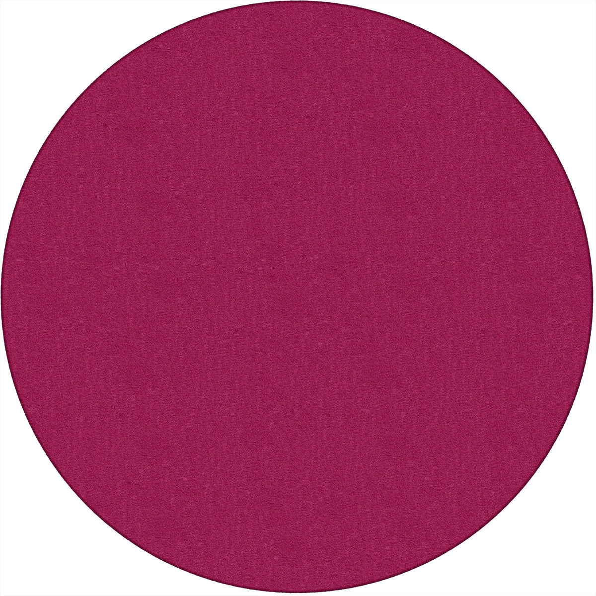 Flagship Carpets Classic Solid Color 6’ Round Rug - Cranberry Nylon Circle - Rugs & Mats