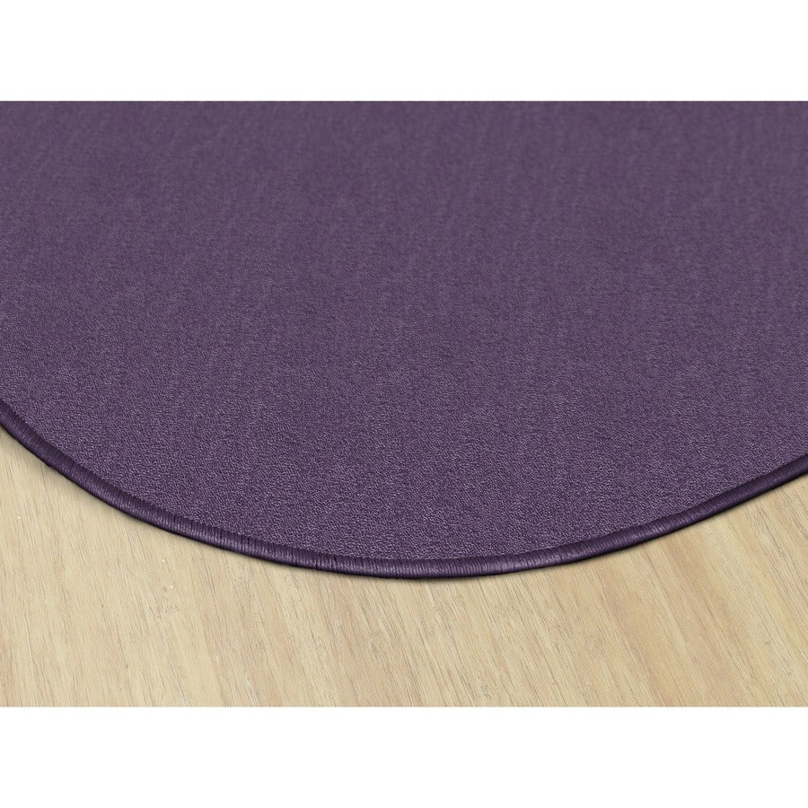 Flagship Carpets Classic Solid Color 6' Round Rug - Rear