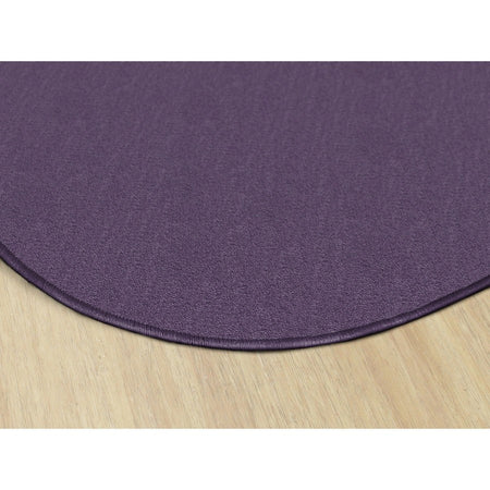 Flagship Carpets Classic Solid Color 6' Round Rug - Rear