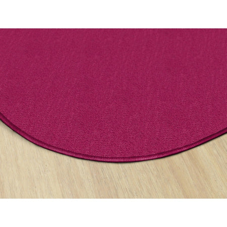 Flagship Carpets Classic Solid Color 6' Round Rug - Rear