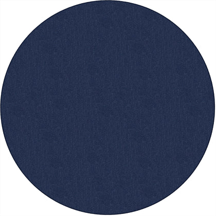 Flagship Carpets Classic Solid Color 6’ Round Rug - Navy Nylon Circle - Rugs & Mats
