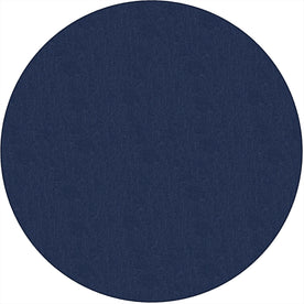 Flagship Carpets Classic Solid Color 6’ Round Rug - Navy Nylon Circle - Rugs & Mats