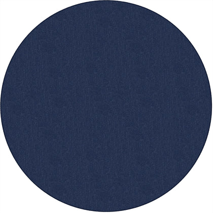 Flagship Carpets Classic Solid Color 6’ Round Rug - Navy Nylon Circle - Rugs & Mats