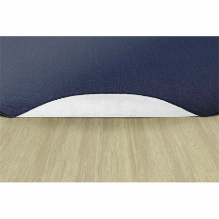 Flagship Carpets Classic Solid Color 6’ Round Rug - Navy Nylon Circle - Rugs & Mats