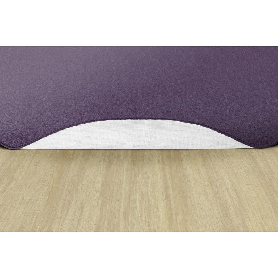 Flagship Carpets Classic Solid Color 6’ Round Rug - Purple Nylon Circle - Rugs & Mats