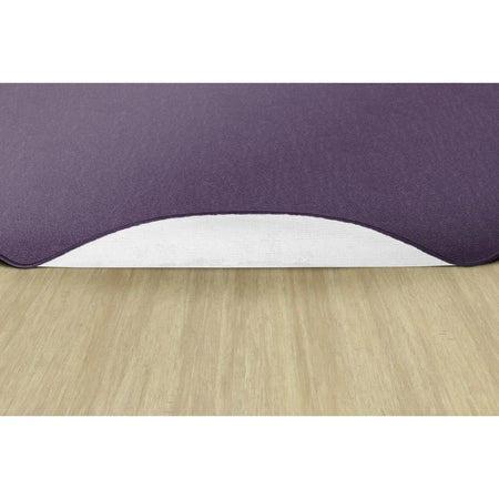 Flagship Carpets Classic Solid Color 6’ Round Rug - Purple Nylon Circle - Rugs & Mats