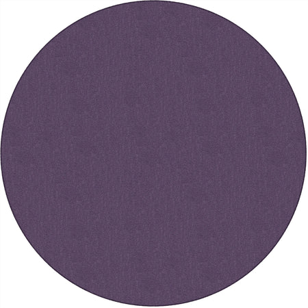 Flagship Carpets Classic Solid Color 6’ Round Rug - Purple Nylon Circle - Rugs & Mats