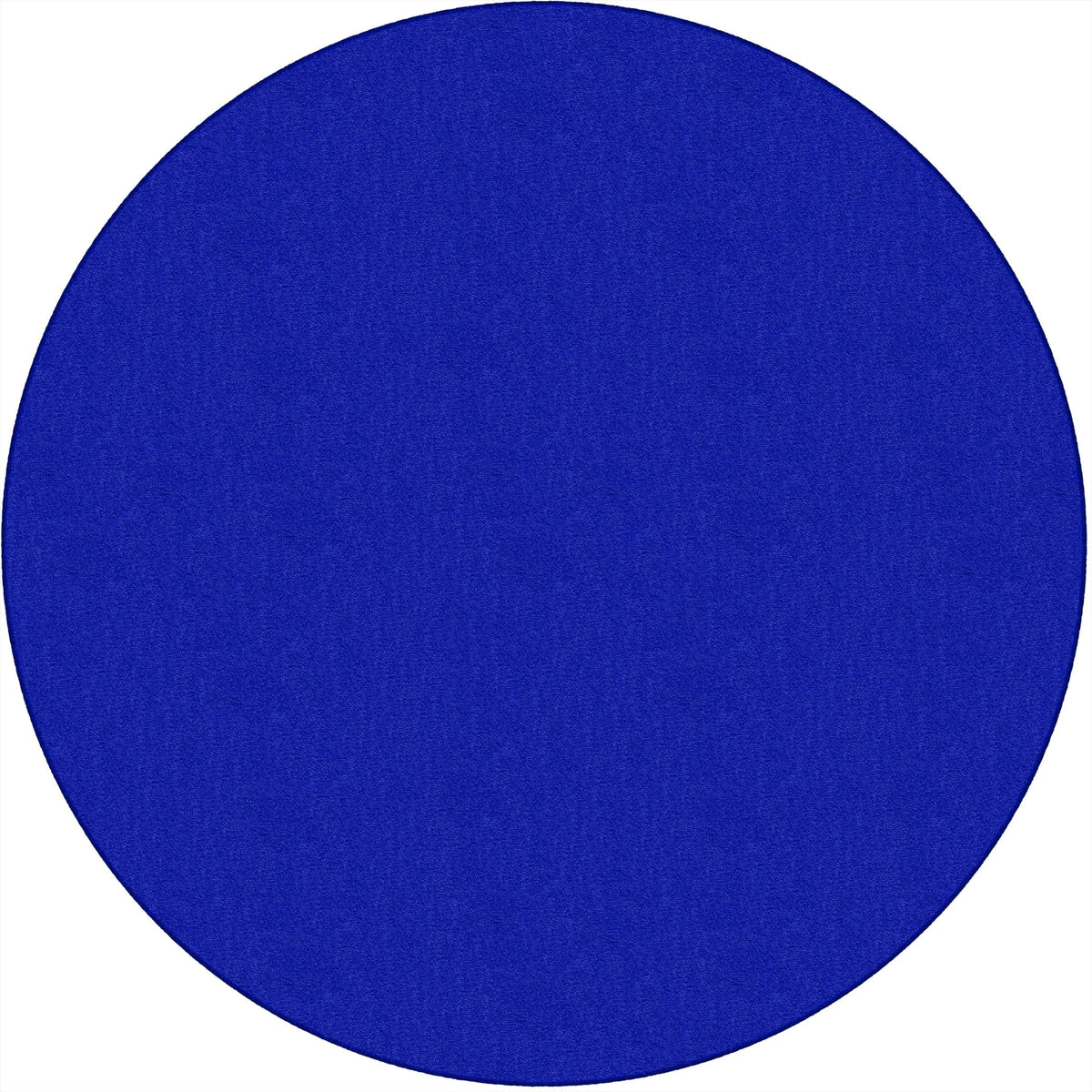 Flagship Carpets Classic Solid Color 6’ Round Rug - Royal Blue Nylon - Rugs & Mats