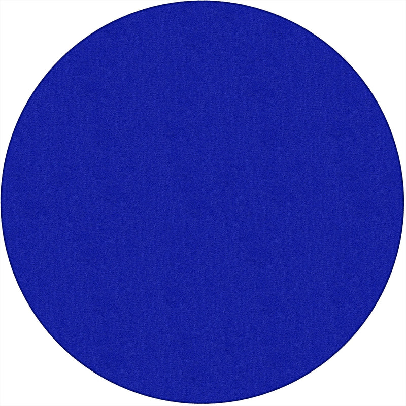 Flagship Carpets Classic Solid Color 6’ Round Rug - Royal Blue Nylon - Rugs & Mats