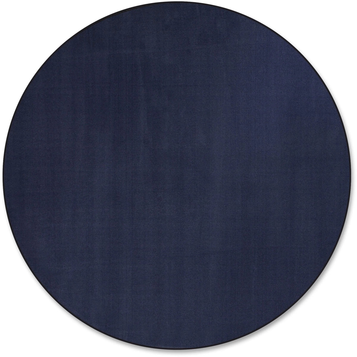 Flagship Carpets Classic Solid Color 6’ Round Rug - Traditional Navy Nylon - Rugs & Mats