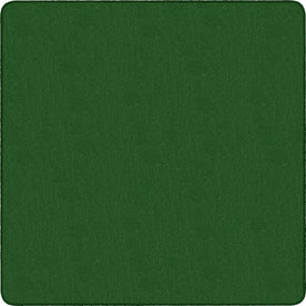 Flagship Carpets Classic Solid Color 6’ Square Rug - Clover Nylon - Rugs & Mats