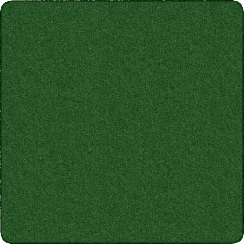 Flagship Carpets Classic Solid Color 6’ Square Rug - Clover Nylon - Rugs & Mats