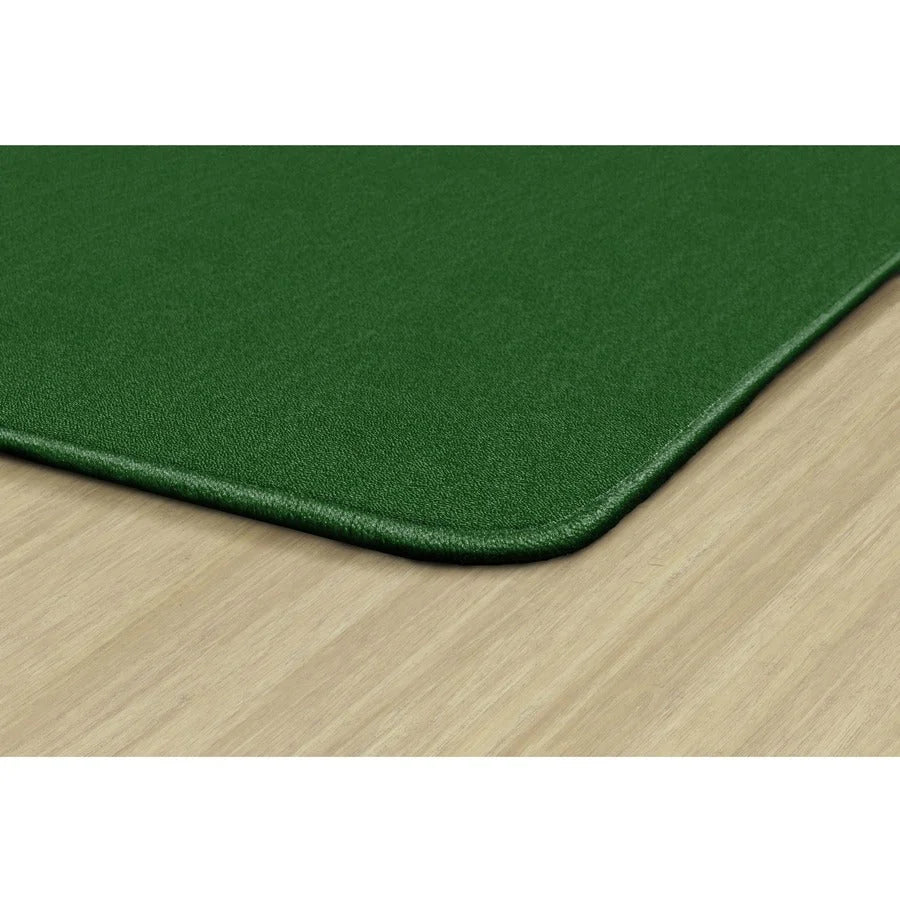 Flagship Carpets Classic Solid Color 6’ Square Rug - Clover Nylon - Rugs & Mats