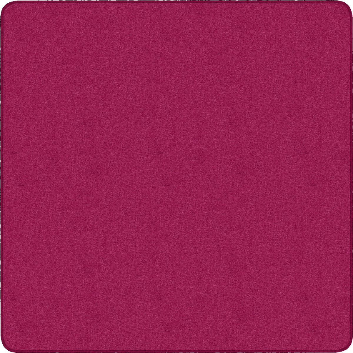 Flagship Carpets Classic Solid Color 6’ Square Rug - Cranberry Nylon - Rugs & Mats