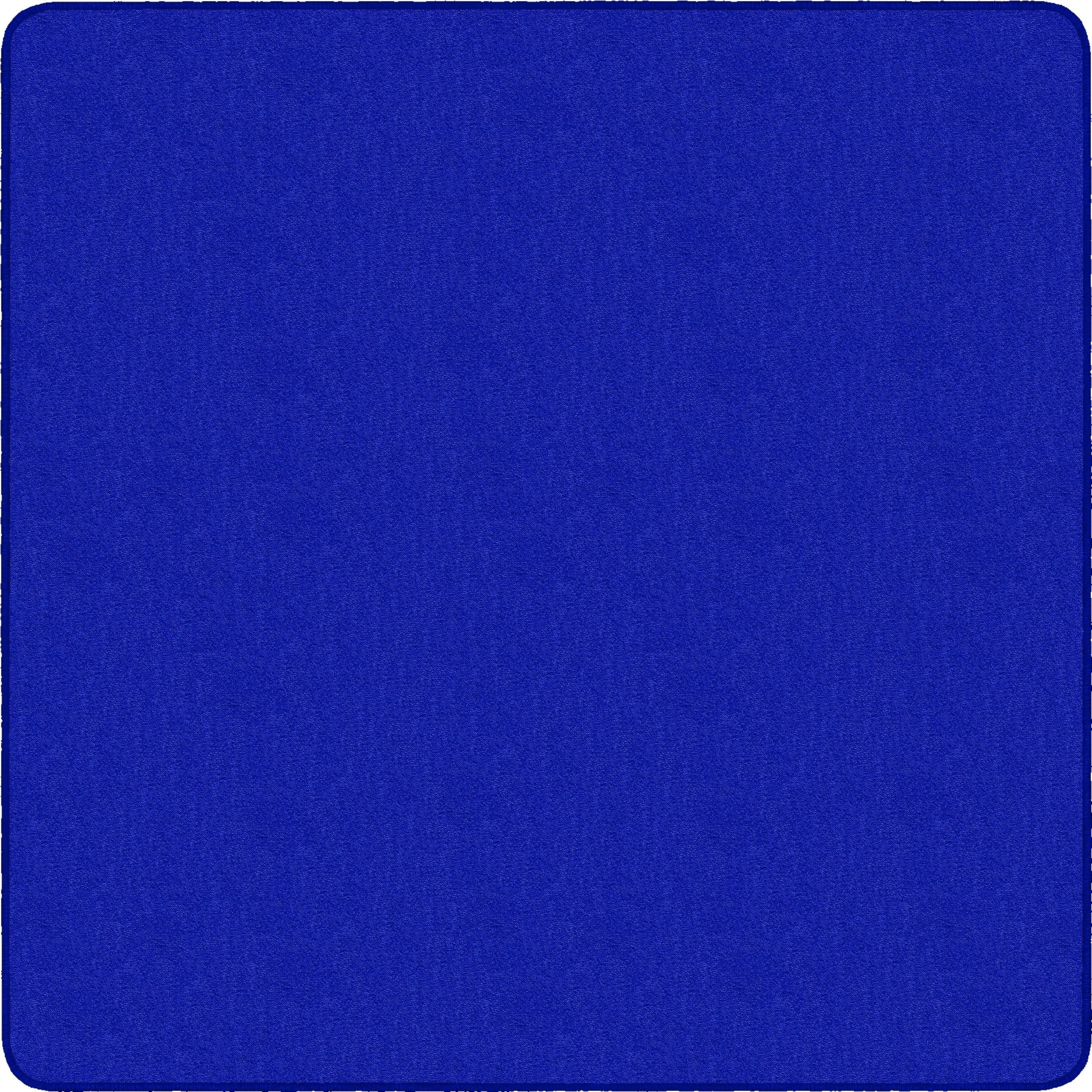 Flagship Carpets Classic Solid Color 6’ Square Rug - Royal Blue Nylon - Rugs & Mats