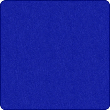 Flagship Carpets Classic Solid Color 6’ Square Rug - Royal Blue Nylon - Rugs & Mats