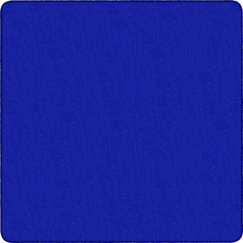 Flagship Carpets Classic Solid Color 6’ Square Rug - Royal Blue Nylon - Rugs & Mats