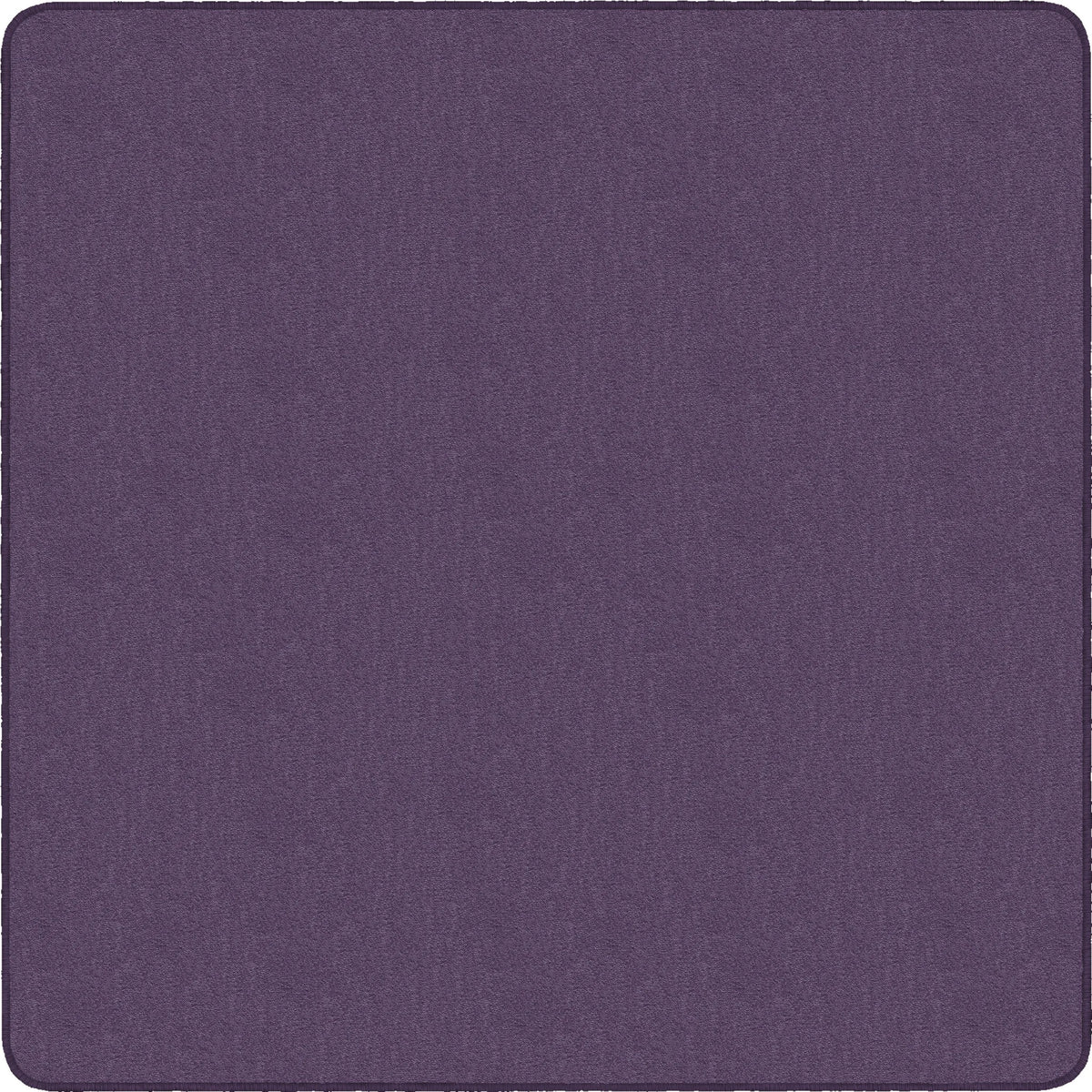Flagship Carpets Classic Solid Color 6’ Square Rug - Traditional Purple Nylon - Rugs & Mats