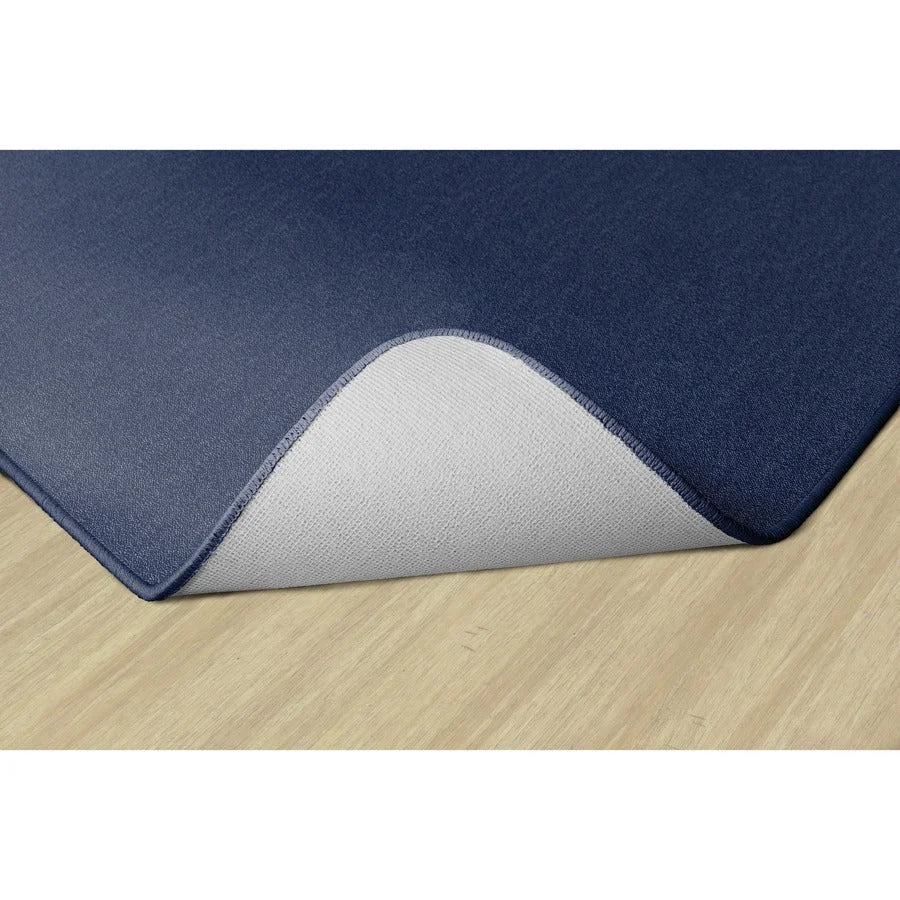 Flagship Carpets Classic Solid Color 9’ Rectangle Rug - Navy Nylon - Rugs & Mats