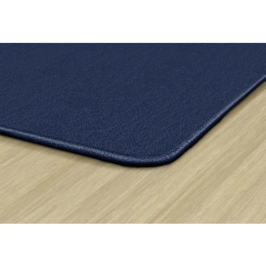 Flagship Carpets Classic Solid Color 9’ Rectangle Rug - Navy Nylon - Rugs & Mats
