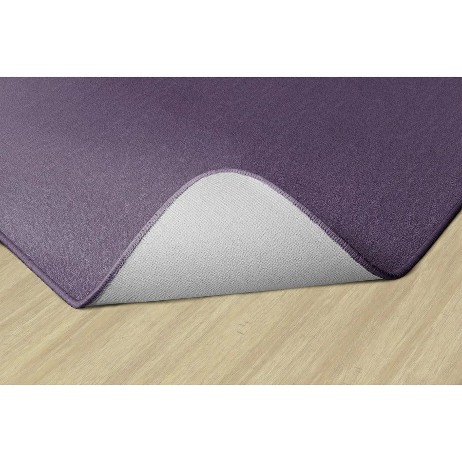 Flagship Carpets Classic Solid Color 9’ Rectangle Rug - Purple Nylon - Rugs & Mats