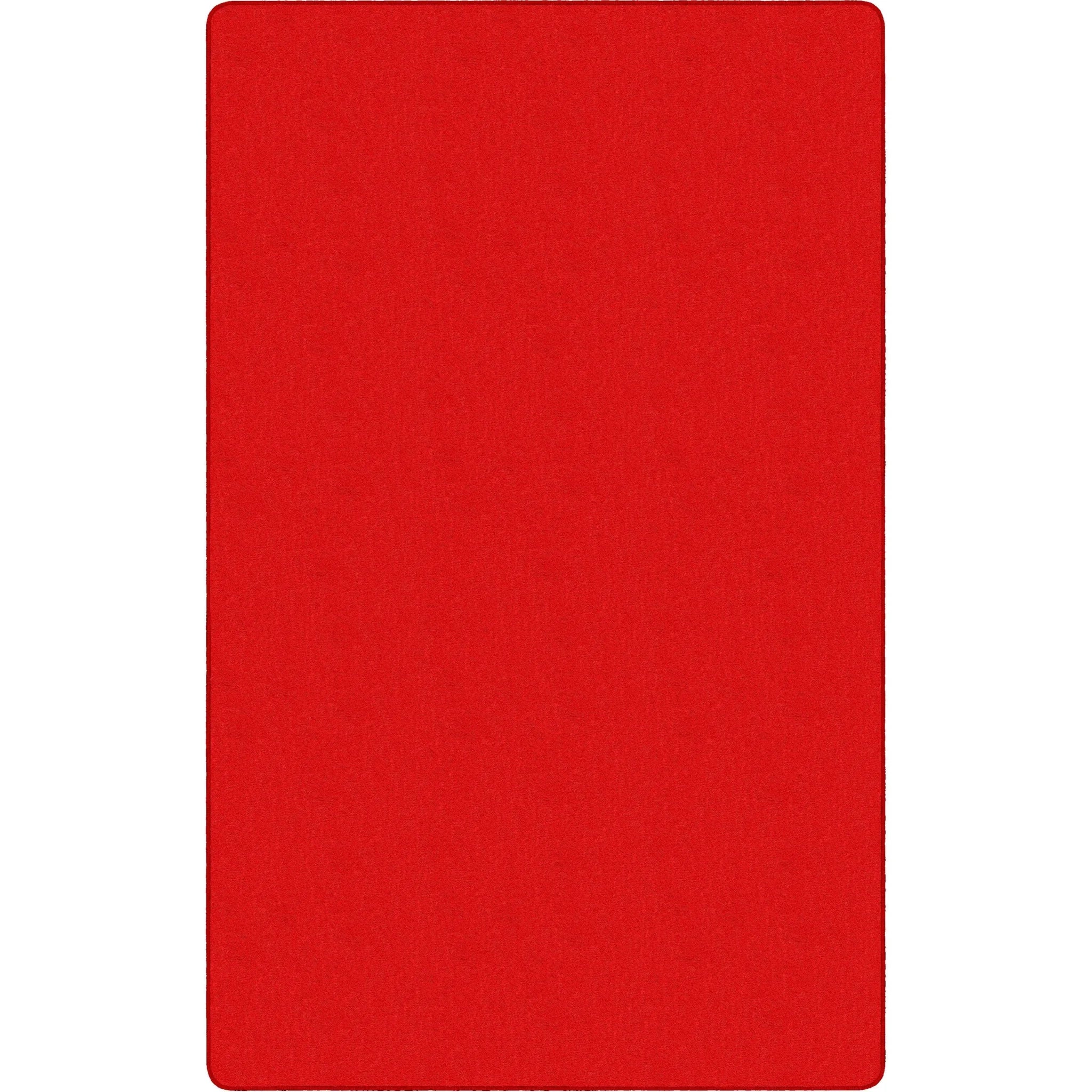 Flagship Carpets Classic Solid Color 9’ Rectangle Rug - Traditional Red Nylon - Rugs & Mats