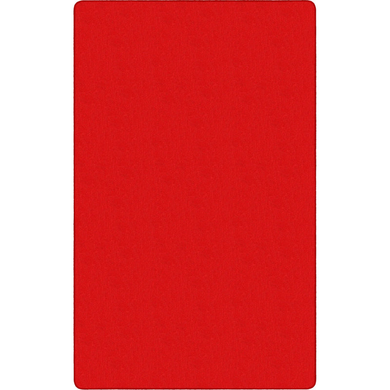 Flagship Carpets Classic Solid Color 9’ Rectangle Rug - Traditional Red Nylon - Rugs & Mats