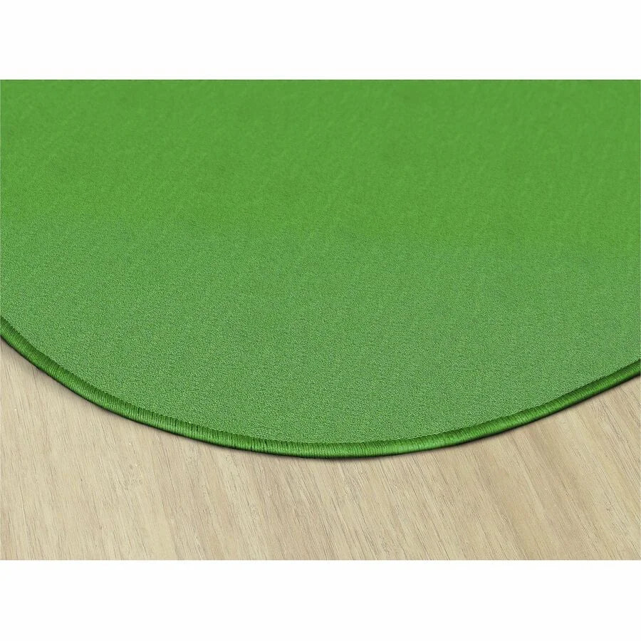 Flagship Carpets Classic Solid Color Oval Rug - Lime Green Traditional Floor - Rugs & Mats