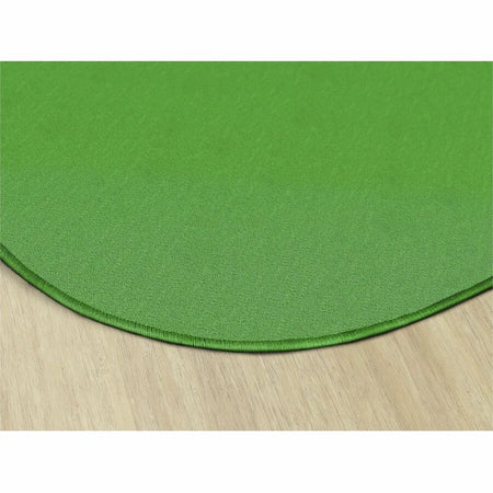 Flagship Carpets Classic Solid Color Oval Rug - Lime Green Traditional Floor - Rugs & Mats