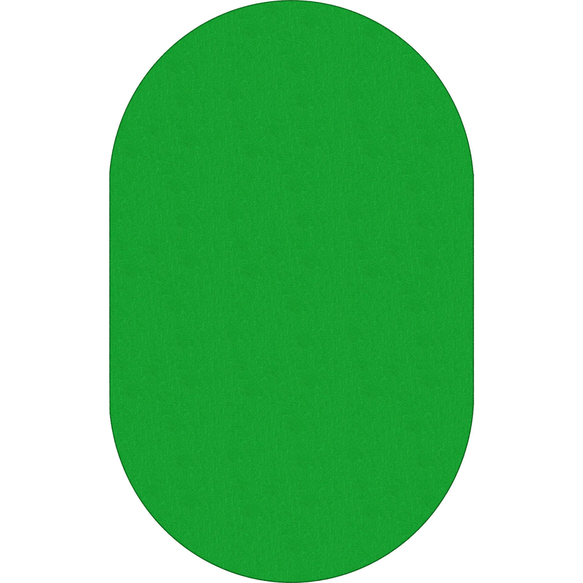 Flagship Carpets Classic Solid Color Oval Rug - Lime Green Traditional Floor - Rugs & Mats