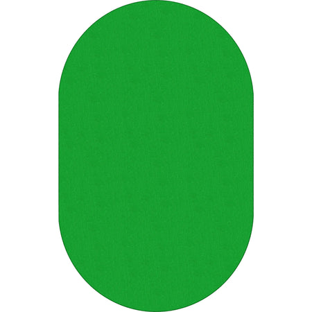 Flagship Carpets Classic Solid Color Oval Rug - Lime Green Traditional Floor - Rugs & Mats